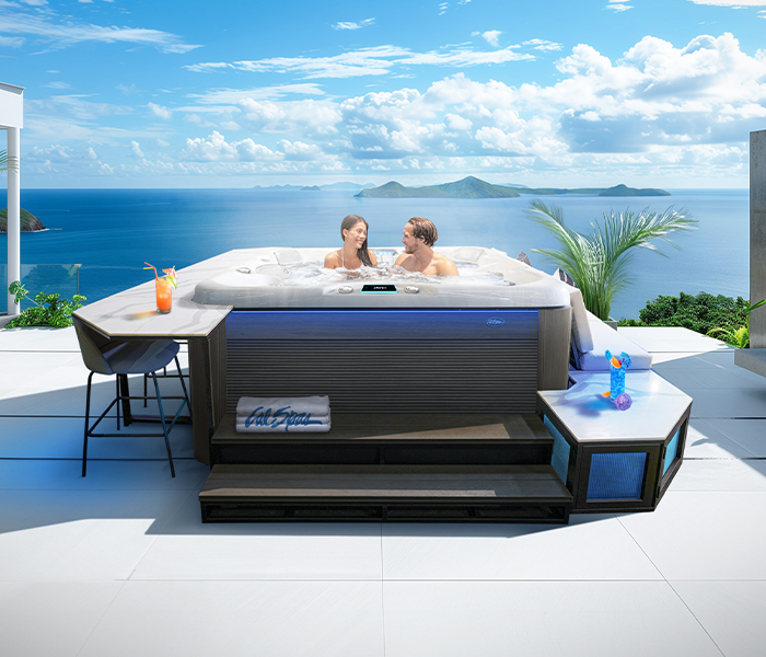 Calspas hot tub being used in a family setting - Mileto